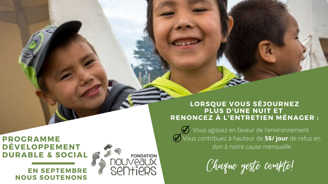 En septembre participez à la collecte du saint-siulpice hôtel montréal en faveur de la Fondation Nouveaux sentiers