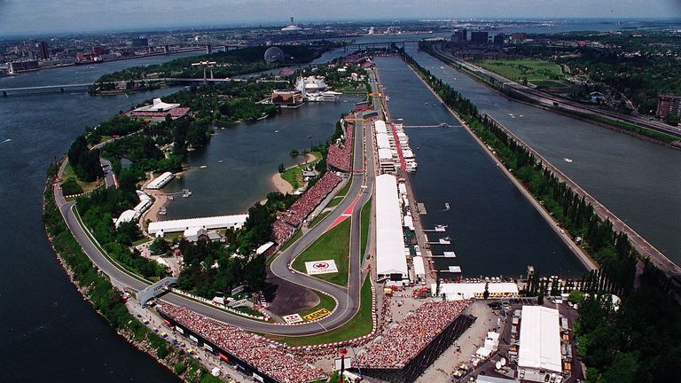 Photo aerienne du Grand Prix Formule 1 à Montréal